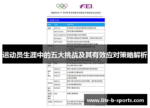运动员生涯中的五大挑战及其有效应对策略解析 运动员生涯中的五大挑战及其有效应对策略解析
